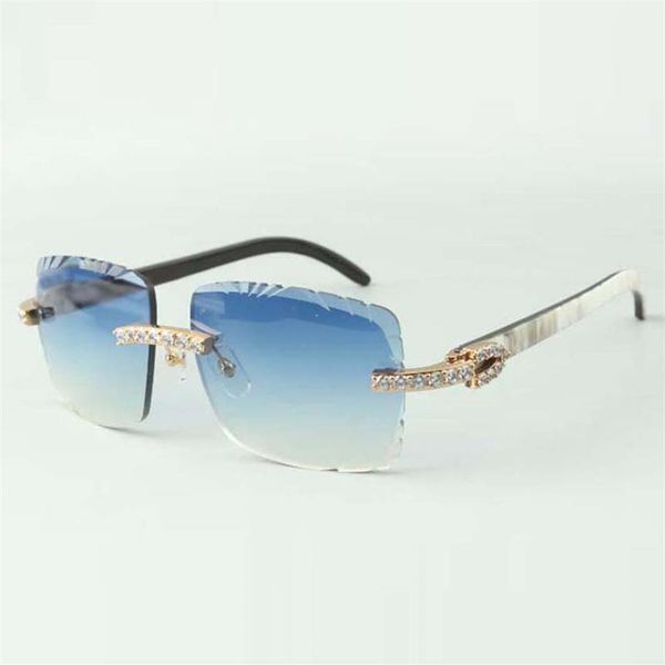 

xl diamonds buffs sunglasses 3524020 with hybrid buffalo horns temples and 58mm lens253l, White;black