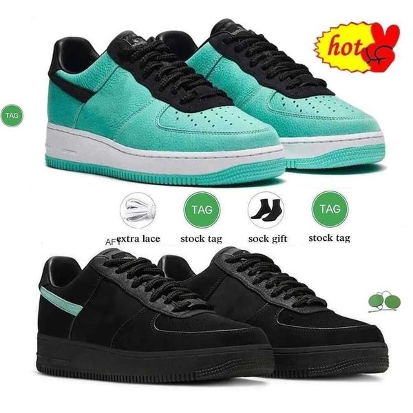 

new tiffany airforce 1 1837 shoes black multi color running shoes dz1382-001 sneakers for men and women trainers 36-45