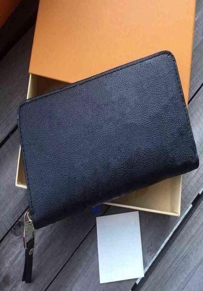 

women039s wallet zipper bag multi color fashion card holder pocket long tote with box dust designer5178388, Red;black