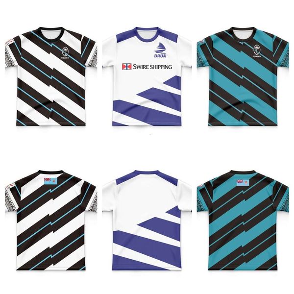 

2023 kids fiji drua home away rugby jersey shirts, Black;gray