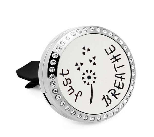 

just breathe 30mm 316l stainless steel car air freshener essential oil diffuser locket jewelry 10pcs felt pads6370145, Silver