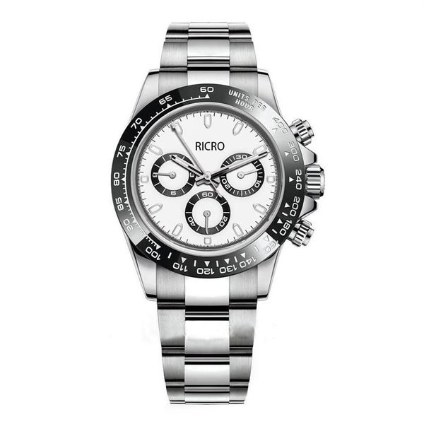 

men's mechanical watch ceramic ring mouth multi-functional automatic movement no timing function 40mm size made of 316 fine s168p, Slivery;golden