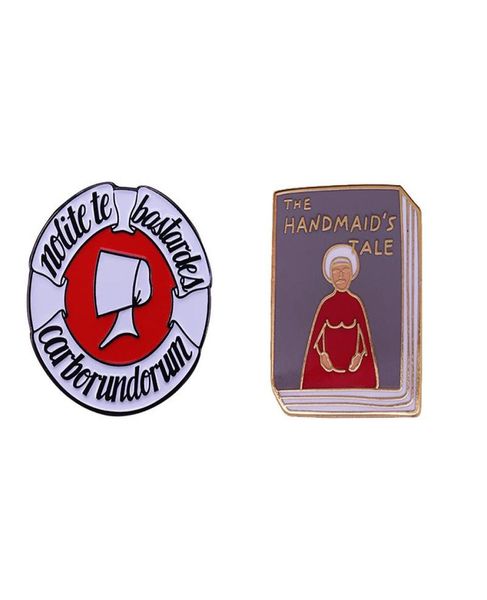 

pins, brooches the handmaid's tale enamel pin novel by margaret atwood literature bookworm badge feminist addition5762909, Gray