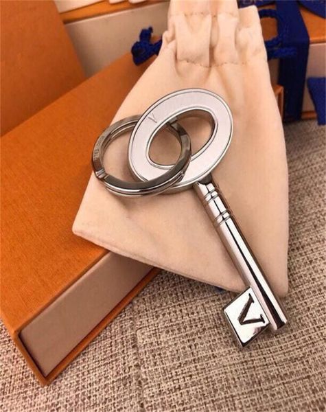 

designer vintage keychain fashion silver plating keychain with box key design for men ladies car pendant 849621