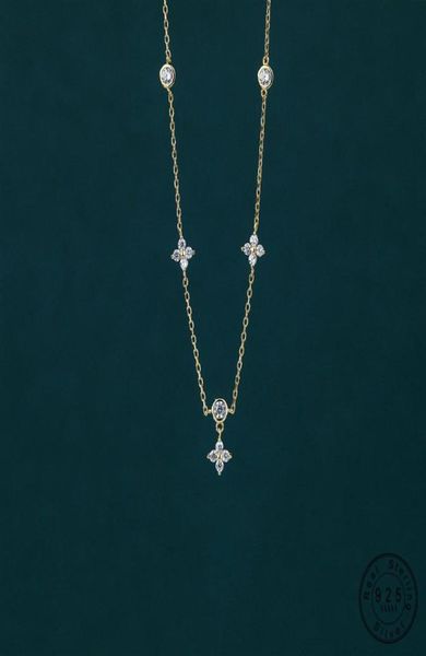

pendant necklaces 925 sterling silver inlaid zircon flower necklace for women exquisite sweet wedding jewelry accessories gifts 229676785