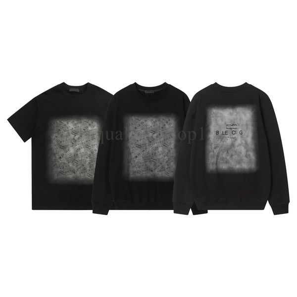 

23ss new men t shirt designer hoodie womens sweater hoodies pullover hooded sweatshirts hip hop tshirt high street print pullover letter pri, Black