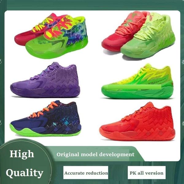 

mb.01 rick and morty basketball shoes for sale lamelos ball men women iridescent dreams buzz city rock ridge red galaxy not from here kids, Black