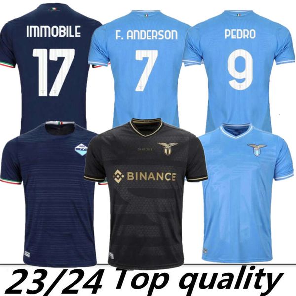 

2023 lazio immobile soccer jerseys maglie 23 24 immobile luis bastos sergej badelj lucas j.correa zaccagni marusic men kids kit football shi, Gray