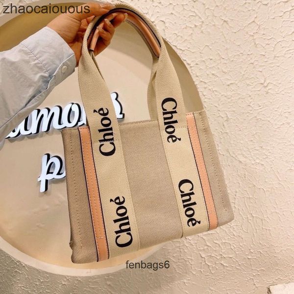 

2023 woody tote bag designer cloe bags handbag fashion japanese single shoulder canvas niche design portable large tote women's cap nga