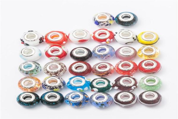 

maruno glass bead handmade murano charm 925 stamped silver plated fashion jewelry european style for p bracelet necklace8449146, Bronze;silver