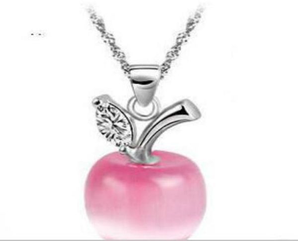 

925 sterling silversilver jewelry apple opal necklaces pendants7032526, Silver