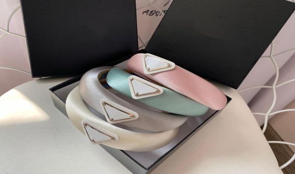 

2021 women and man sponge designer headbands hair bands elastic letter headband sports fitness wedding head wrap with gift bo9063704, Silver