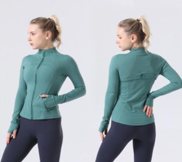 

women yoga jacket clothes slim yoga-running fitness zipper stand collar slim fit long sleeve sports training quick dry 8367265