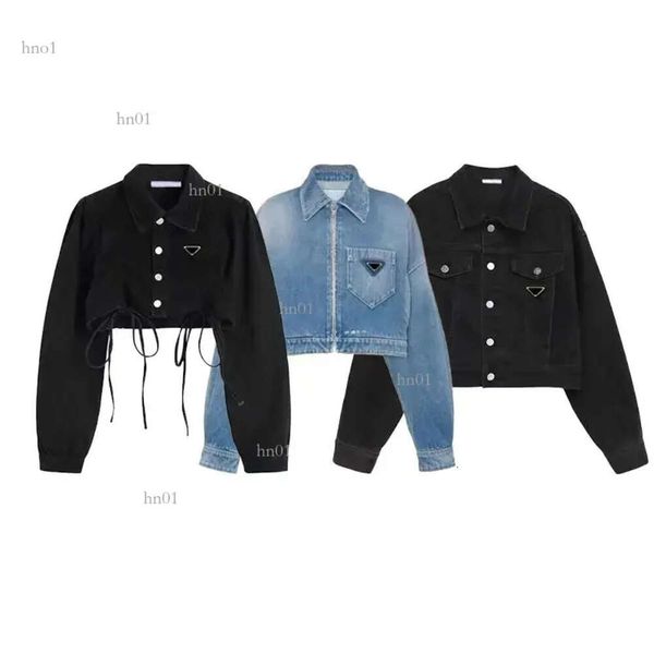 

women jackets denim long sleeve button letter triangle autumn spring jacket fashion jeans coat classic windbreaker coats asian size409, Black;brown