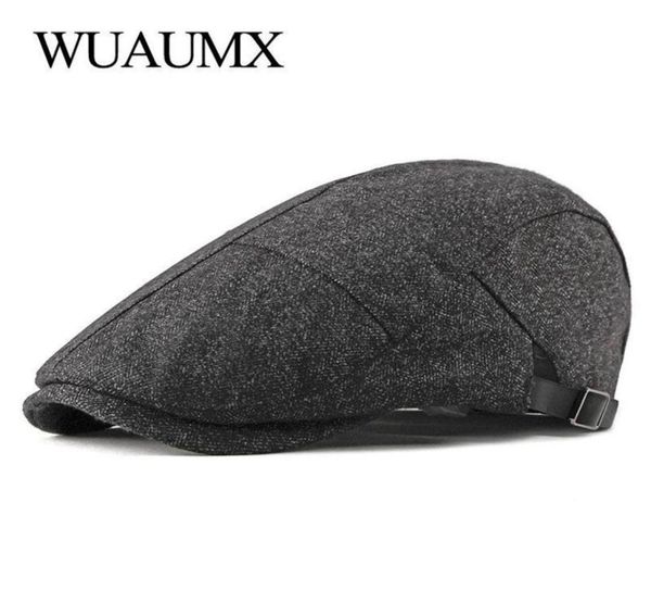 

berets wuaumx spring autumn beret hat men retro visor cap casual british vintage flat duckbill solid men039s casquette287m1917937, Blue;gray