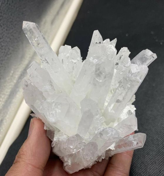 

about 800g200g natural beautiful quartz crystal cluster specimen healing3102871, Black