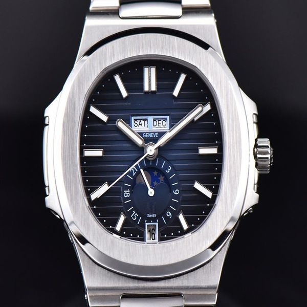 

pf factory produces 5726series watch cal 324 s qa lu 24 h movement automatic machine flexible bending steel belt three layer water325q, Slivery;brown