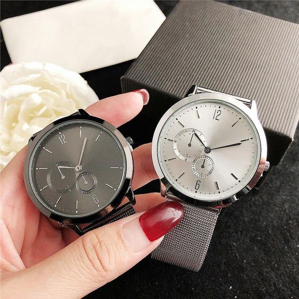 

brand watches women girl men style metal steel band quartz wrist watch tom 34219z, Slivery;brown