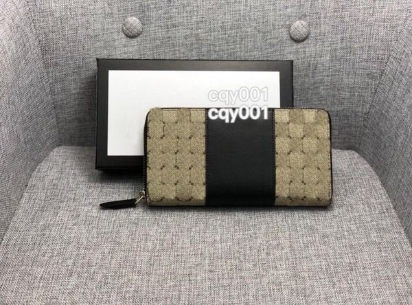 

whole long wallet classic zipper wallet bag wallets fashion men and women real leather wallet with box card 4512497800579, Red;black