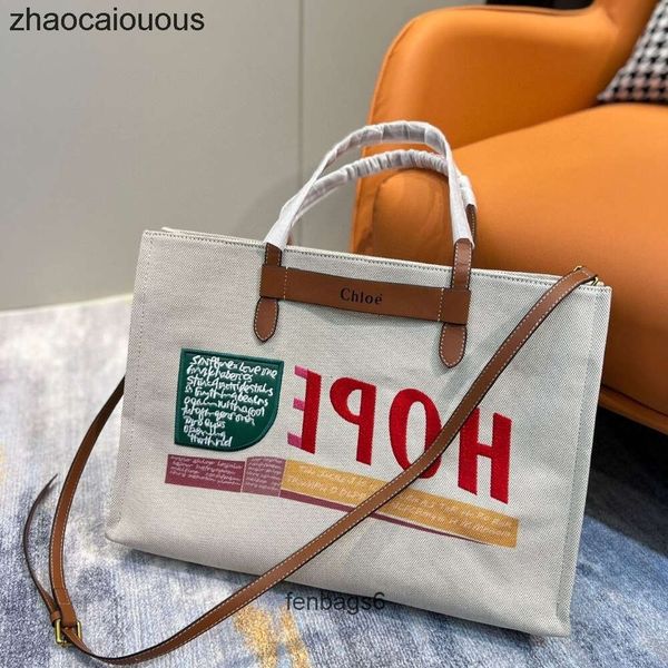 

handbag woody tote bag 2023 designer cloe bags high-capacity beach embroidered canvas commuter tote armpit pkcw
