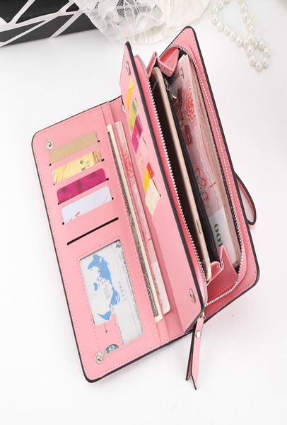 

fashion cute zipper female wallet women clutch purse coin card holder dollar bag card holder pouch more color7948188, Red;black