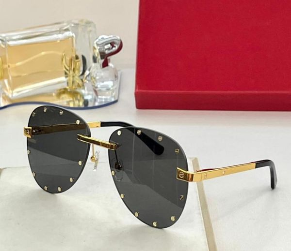 

sunglasses for men and women summer designers 8158 style antiultraviolet retro eyewear frameless glasses random box 8158s9458217, White;black