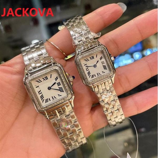 

mens women diamonds square designer quartz watch 904l stainless steel sapphire wristwatches super luminous montre de luxe2325, Slivery;brown