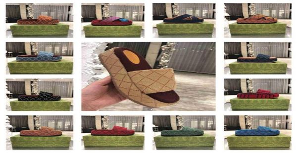 

new 2023 beach slippers fashion thick bottom designer women shoes cartoon alphabet lady platform leather heels slides high he7950567, Black