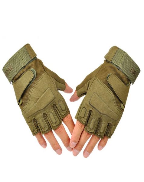 

outdoor tactical gloves airsoft sport half finger type military men combat gloves shooting hunting motorcycle gloves5532686, Black