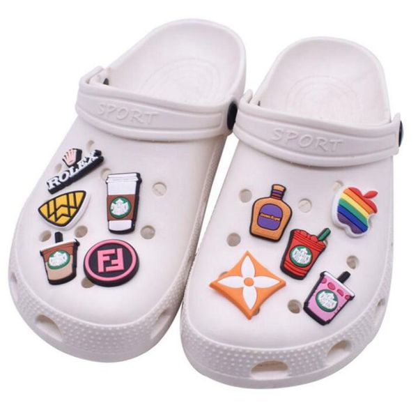 

23style colorful shoe charms drink shoe accessories charm buckles jibitz for charms buttons7010556, White;pink
