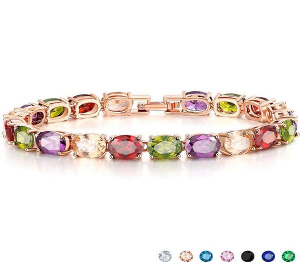 

sell luxury jewelry sweet cute 925 sterling silver platinum multi color gemstones cz diamond women wedding bracel5635752, Golden;silver