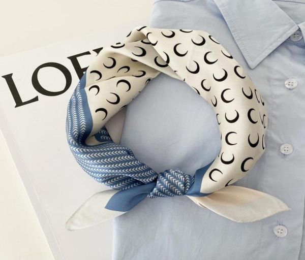

2020 beautiful print luxury bag strap scarf women silk scarf fashion head scarf headwear square scarves bag accessories ribbon49391725893, Silver