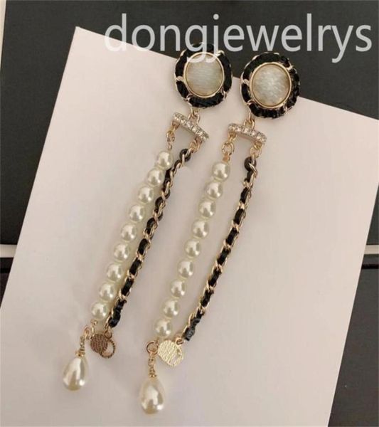 

pearl earrings dangle chandelier stud earings charm women designer hoop huggie golden luxury earring lovers gift ear cuff fashion 6844021, Silver