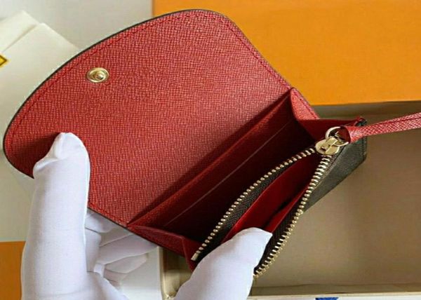 

whole designer wallet leather multicolor coin purse short lady business card holder classic printing mini zipper pocket fashio4365693, Red;black