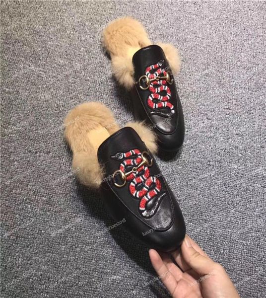

women mens shoes sneakers loafers ladies casual slippers genuine leather sandals fur slippers buckle pattern snake shoes espad3698882, Black