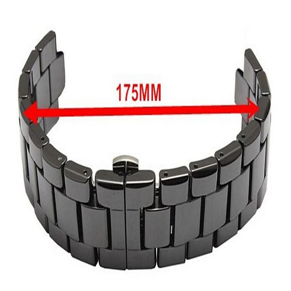 

the latest men's ceramic watchband first-class quality 247g, Black;brown