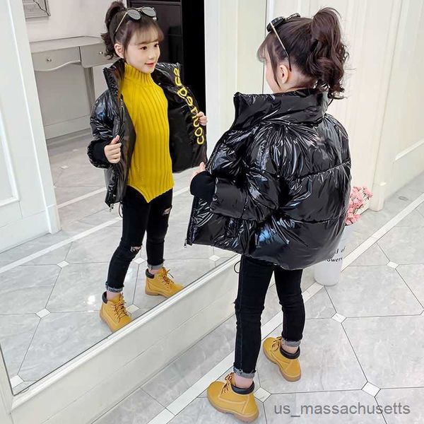 

down coat 2023 fashion winter girls boys cotton jackets coats warmth waterproof child long warm coats kids snow outfits 4-12 years r230905, Blue;gray