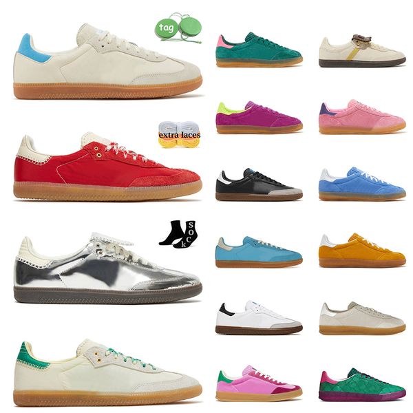 

womens mens gazelle running shoes og original gazelles sporty and rich wales bonner cream cloud white collegiate red low athletic trainers o