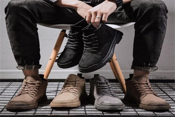 

fall martin boots fashion spring outdoor footwear leisure men motorcycle boots outdoor casual shoes autumn teen western ankle boot3756591, Black