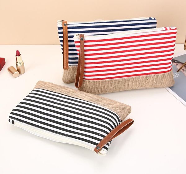 

10pcs cosmetic bags women nylonlinen strapes large capacity wash stoage bag8533485