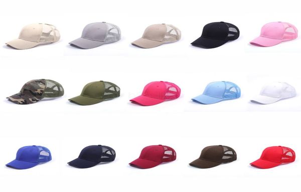 

plain solid ponytail baseball cap messy buns hat trucker pony caps visor cap dad hat mesh summer outdoor snapbacks aaa19971488427, Blue;gray