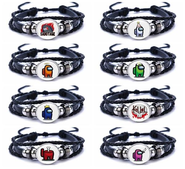 

among party game family us bracelet for pu women kids adjustable black bracelets leather 2021 christmas gift men favor 3564568, Silver