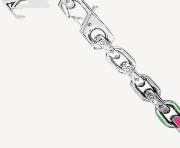 

chain luxury brand designer men039s color diamond inlaid monogram paradise chain bracelet new6646762, Black