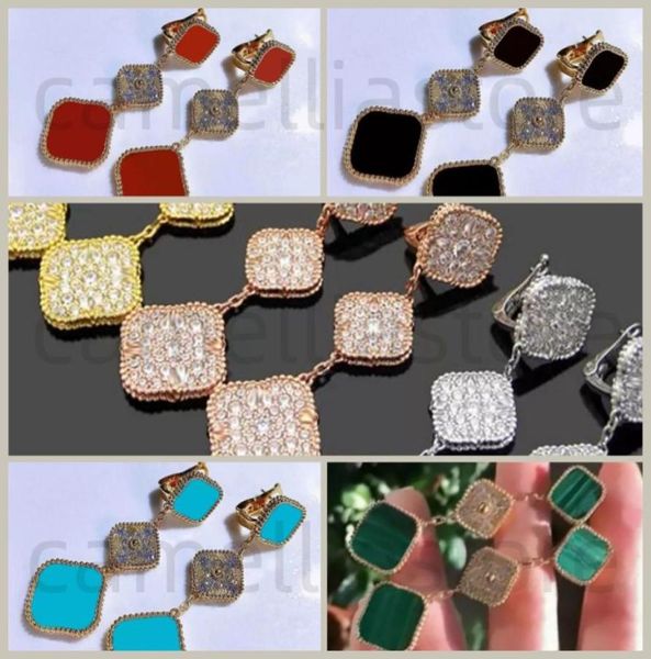 

fashion brand brand charm earrings 4 four leaf clover essential gifts for the holidays classic selling stud quality3279150, Golden