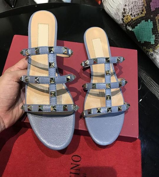 

women jelly flat sandals v bow flip flops studded beach shoes rivet slippers nude thong sandals fashion 20221187667, Black