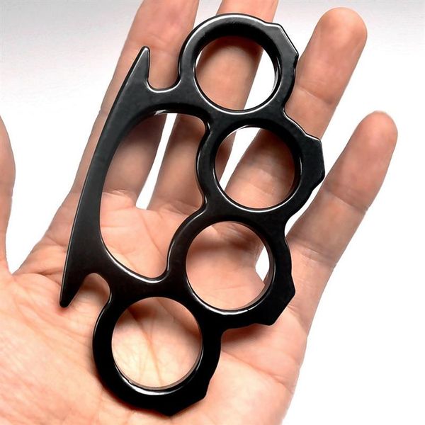 

new gilded thick 13mm steel brass knuckle duster color black plating silver hand tool clutch 1703 z2352u