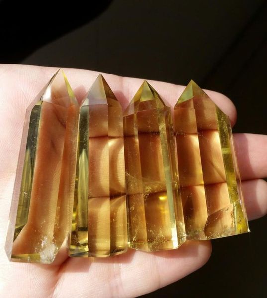 

about 50g natural clear citrine quartz obelisk crystal point healing4661160, Black