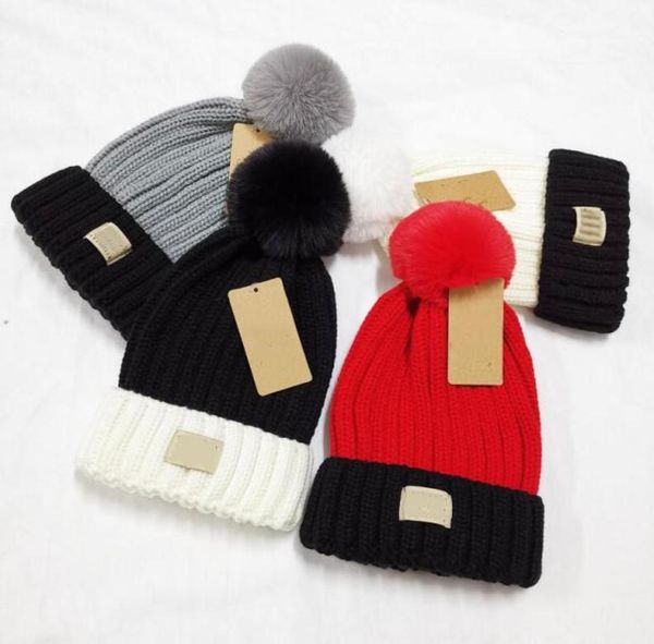 

women winter beanies hat brand thick knitted beanie hats for girls winter hat pompom for kids women039s skullcap designer bonne1920300, Blue;gray