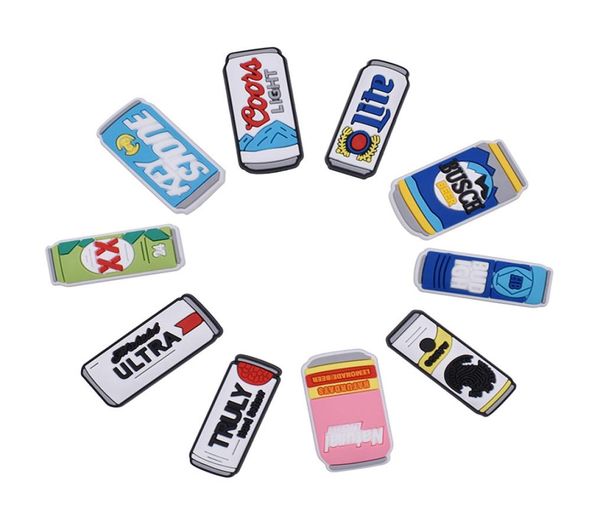 

100pcs pvc bottles shoe accessories charms decoration buckle jibitz for charms buttons decor2628610, White;pink