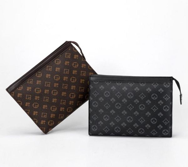 

26cm luxurys clutch bags toiletry pouch handbags purses men women leather handbag shoulder bag wallets card holder chain key pouch5230471